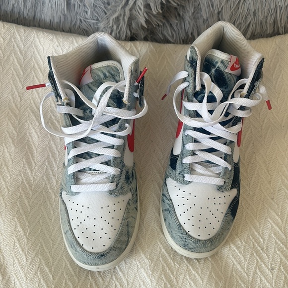 NIKE DUNKS Denim and orange/red size 9 - Picture 2 of 7